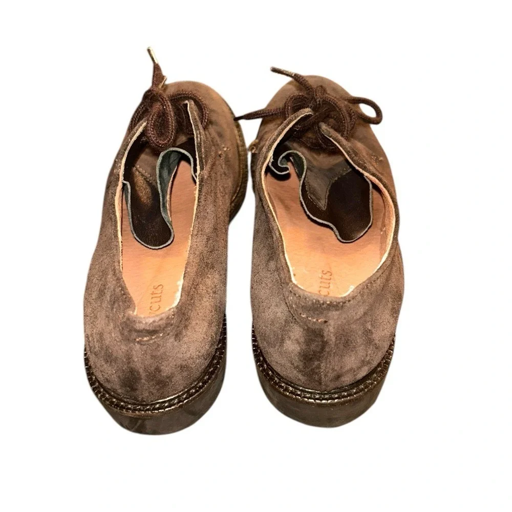 Crewcuts Brown Suede Lace Up‎ Derby Shoes Kids Size K3